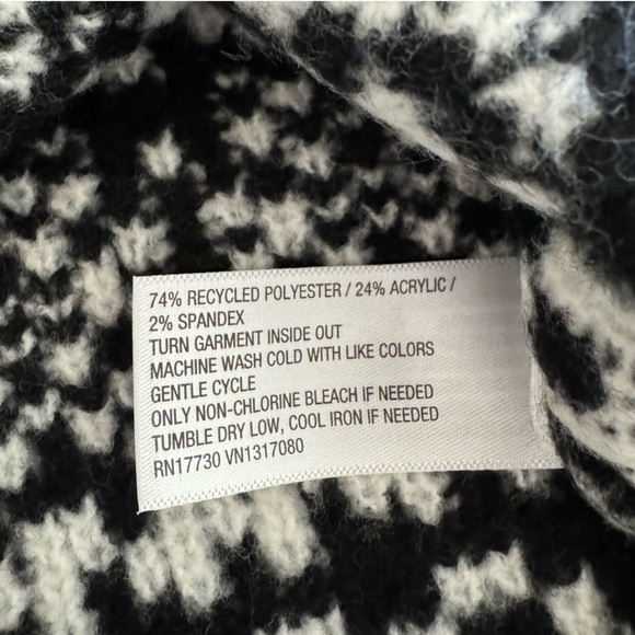 Target Crewneck Sweater A New Day Black White Fair Isle Apres Ski Size Large New - Picture 9 of 11